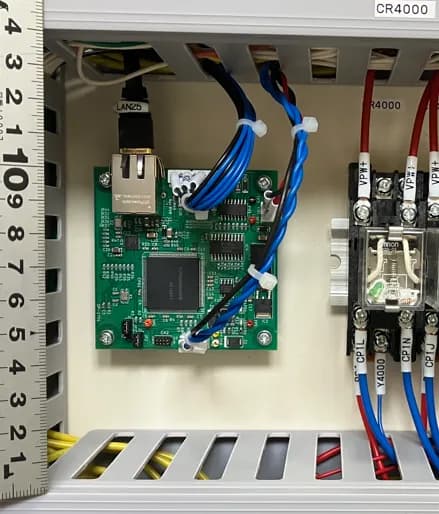 制御盤内に取り付けた CANNEX